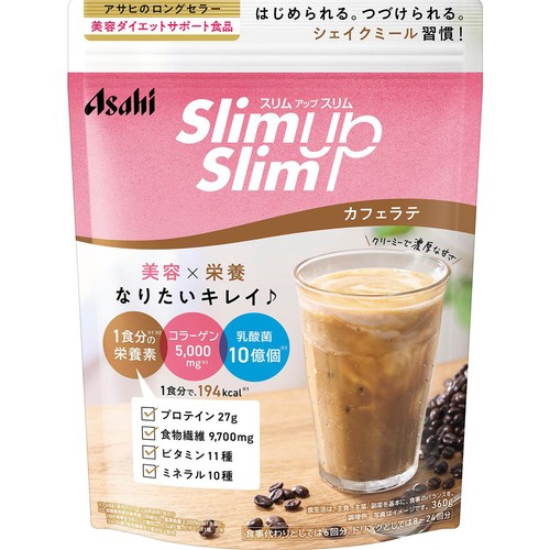 アサヒグループ食品 スリムアップスリム シェイク カフェラテ 360g