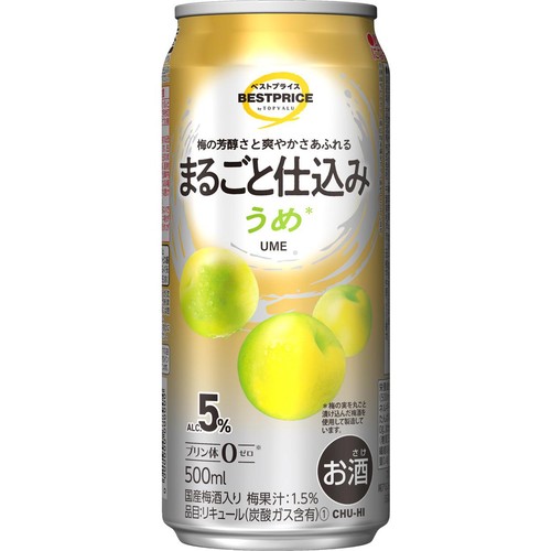 まるごと仕込みうめ 1ケース 500ml x 24本 トップバリュベストプライス