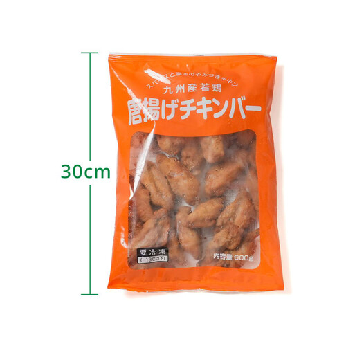 【冷凍】九州産 若どり唐揚げチキンバー 600g