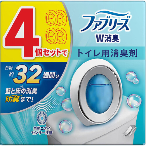 P&G ファブリーズW消臭 トイレ用消臭剤 ブルー・シャボン 4個パック 6.3mL x Green Beans グリーンビーンズ by  AEON