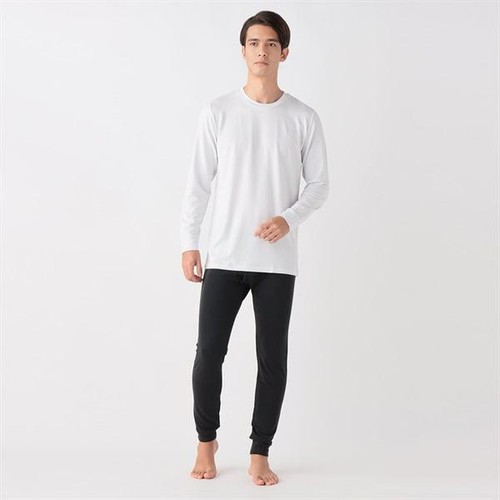 PEACE FIT(ピースフィット)WARM 厚地長袖クルーネックシャツ 紳士 シロ L トップバリュ