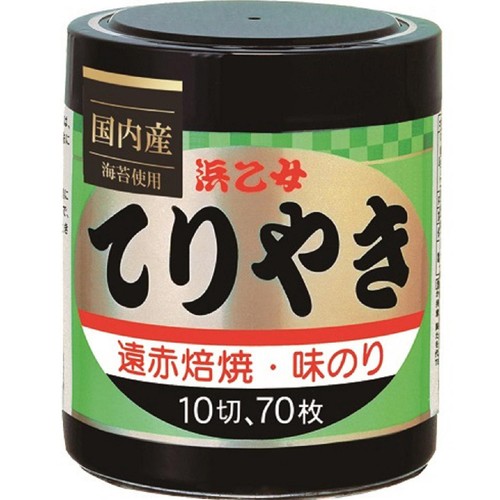 浜乙女 遠赤焙焼味のり てりやき 卓上 10切 70枚入