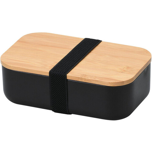 ホームレーベル 竹製蓋ランチボックス1000ml 弁当箱 ブラック D460