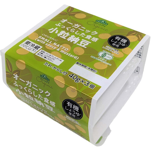 オーガニック小粒納豆 40g x 3個 トップバリュグリーンアイ