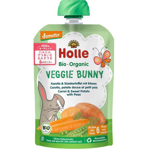 Holle 有機ベビースムージー ベジーバニー 6ヵ月頃から 100g