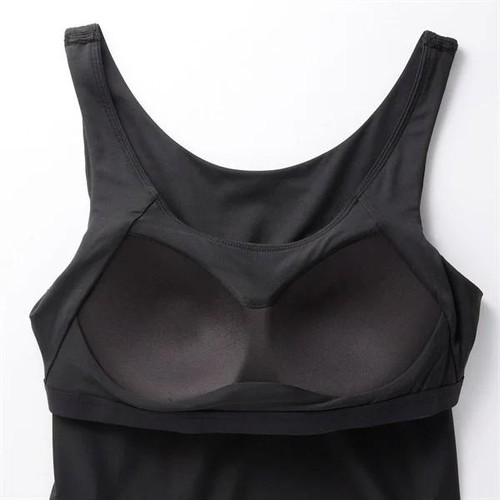PEACE FIT(ピースフィット) SilkyFACT モールドカップ付 タンクトップ 婦人 クロ L トップバリュ