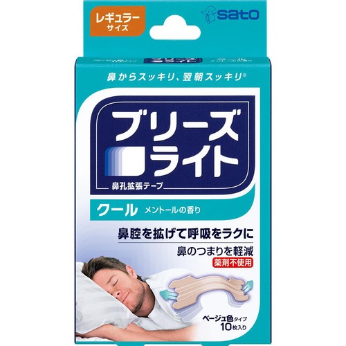 佐藤製薬 ブリーズライト クール  レギュラーサイズ ベージュ色 10枚