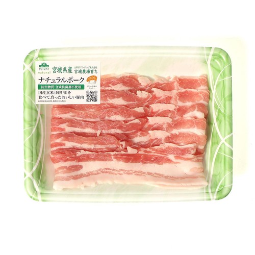 宮城県産 ナチュラルポークばらうす切り 90g-170g 【冷蔵】トップバリュグリーンアイナチュラル