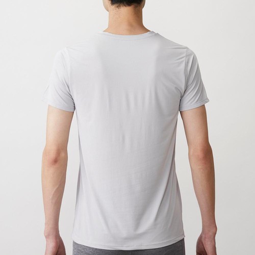 PEACE FIT(ピースフィット) SilkyFACT 半袖クルーネックシャツ 紳士 グレー L トップバリュ