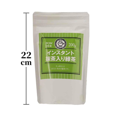 日本茶販売 インスタント抹茶入り緑茶 200g