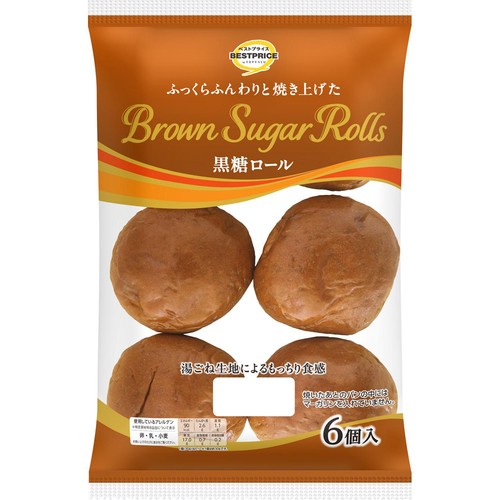 黒糖ロール 6個 トップバリュベストプライス