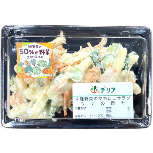 パック総菜 デリア食品 9種野菜マカロニサラダ 1パック(150g)