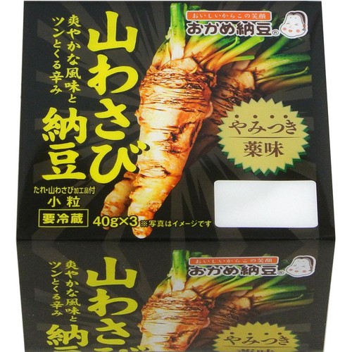 タカノフーズ おかめ納豆 やみつき薬味 山わさび納豆 40g x 3
