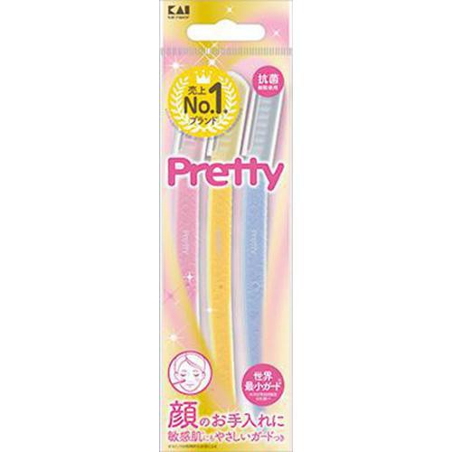 貝印 プリティー 敏感肌用フェイスL 3本入