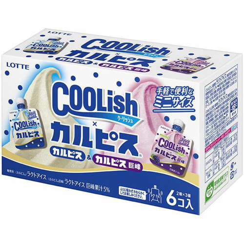 ロッテ クーリッシュ カルピス&カルピス巨峰 80ml x 6個入 Green Beans