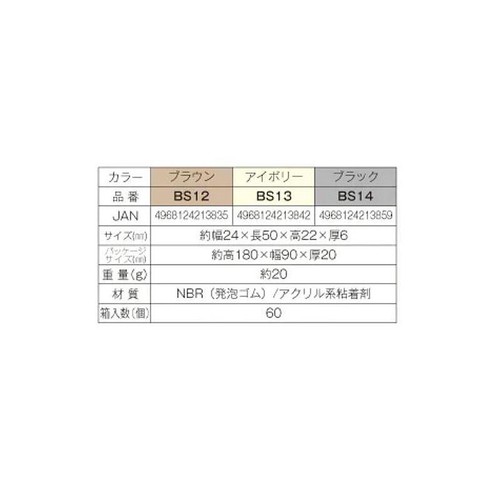 カーボーイ コーナーゴムパット ちび BS12 ブラウン 4個入