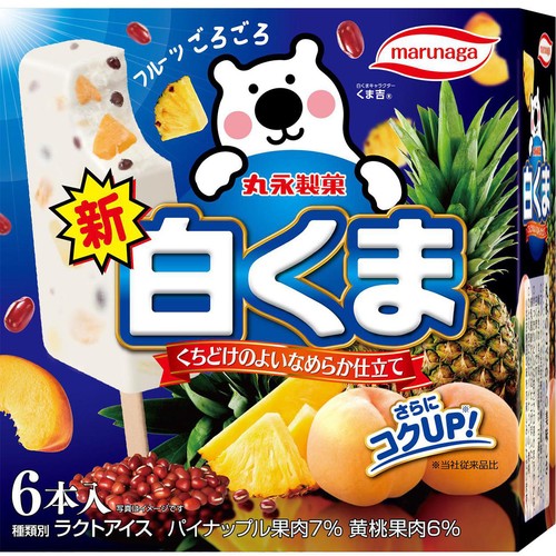 丸永製菓 九州名物白くま 60ml x 6本入 Green Beans | グリーン