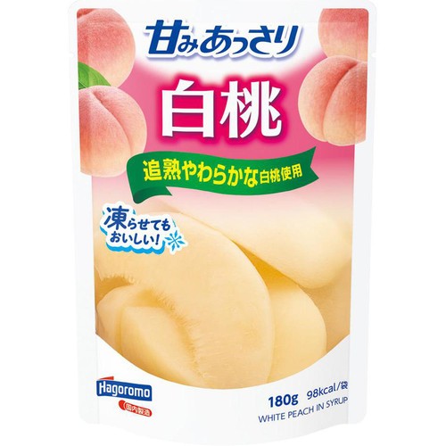 はごろも 甘みあっさり白桃 パウチ 180g