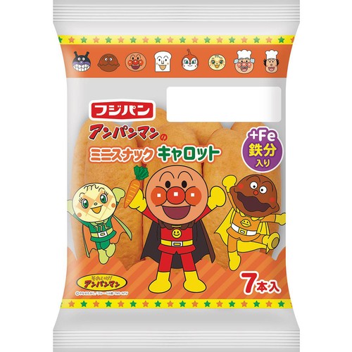 フジパン アンパンマンのミニスナックキャロット 7本入