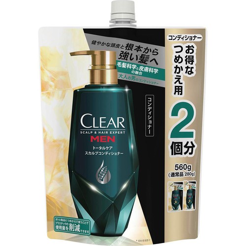 ユニリーバ クリアフォーメン トータルケア スカルプコンディショナー つめかえ用 560g