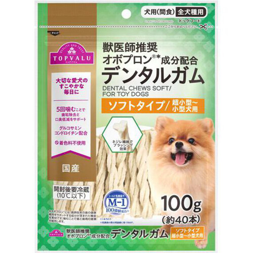 【ペット用】 獣医師推奨オボプロン成分配合 デンタルガム 超小型犬用 100g トップバリュ