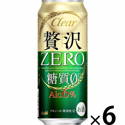 アサヒ クリアアサヒ贅沢ゼロ 500ml x 6本