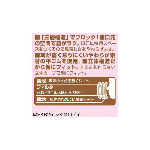 スケーター 子供立体マスク マイメロディ 25枚入