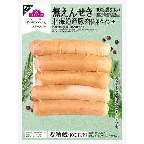 北海道産豚肉無えんせきウインナー 100g トップバリュ
