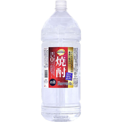 焼酎25度 4000ml トップバリュベストプライス