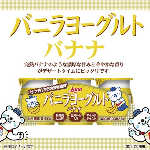 日本ルナ バニラヨーグルト バナナ 100g x 3個
