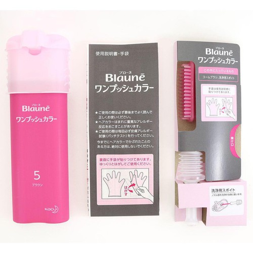 花王 ブローネ ワンプッシュカラー 5 ブラウン 80g