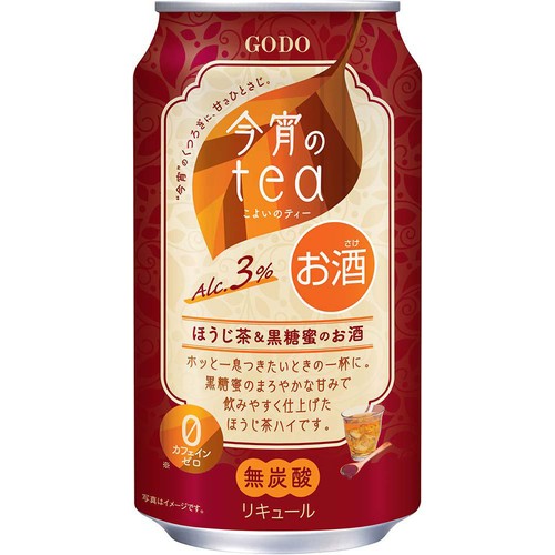 【3%】 合同酒精 今宵のTEA ほうじ茶 & 黒糖蜜 350ml