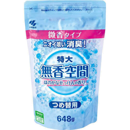 小林製薬 無香空間 特大 ほのかなせっけん 詰替 648g