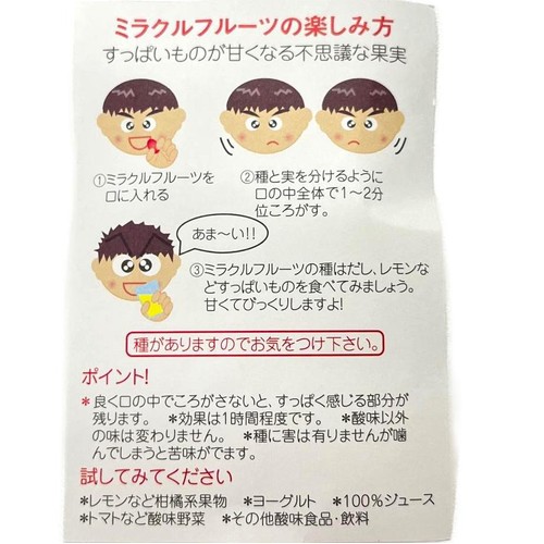乾燥ミラクルフルーツ(フリーズドライ) 5粒