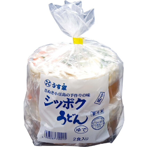 うす家 讃岐小豆島シッポク手延うどん【冷凍】 2食入 1000g Green