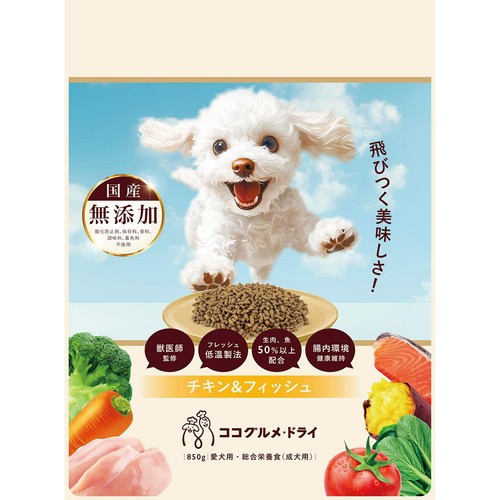 ペット用】 ココグルメ・ドライ チキン&フィッシュ 850g Green Beans