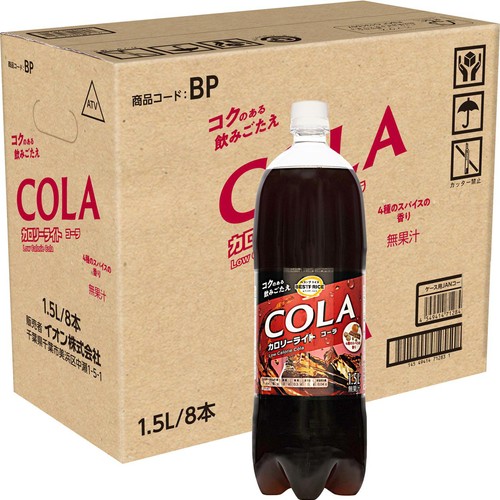 コーラ カロリーライト 1ケース 1500ml x 8本 トップバリュベスト