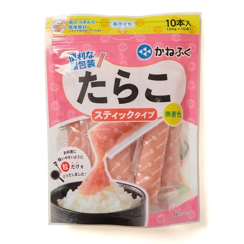 【冷凍】 無着色 たらこスティック  30g x 10本