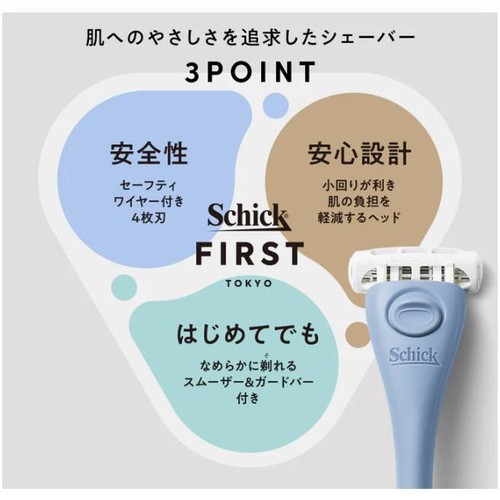 シック ファースト シェービングホルダー ミントグリーン 刃付 + 替刃1本