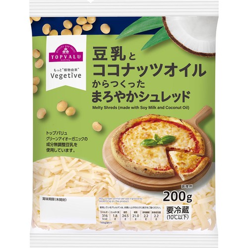 豆乳とココナッツオイルからつくったまろやかシュレッド 200g トップバリュ