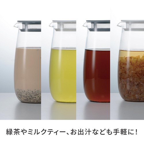 HARIO(ハリオ) レンジでかんたん麦茶ポット むぎちゃん 1000mL ホワイト XMP-1000-W