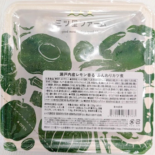 カツ商品 三ツ星ファーム 瀬戸内産レモン香るふんわりカツ煮【冷凍】 1食(220g