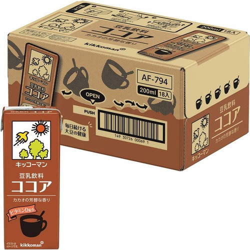 キッコーマン 豆乳飲料ココア 1ケース 200ml x 18本