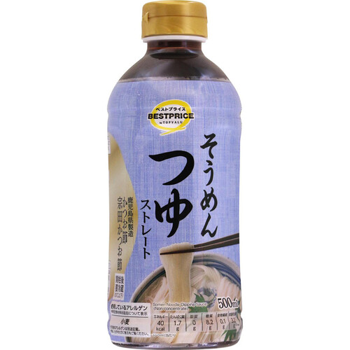 そうめんつゆストレート 500ml トップバリュベストプライス