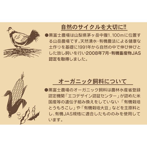黒富士農場 リアルオーガニック卵 6個