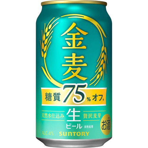 【4%】 サントリー 金麦 糖質75%オフ 1ケース 350ml x 24本