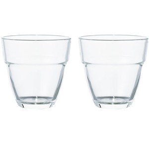 新品未使用　H&O グラス HARIO(ハリオ) 耐熱スタックグラス 2個セット HSG-1624 Green Beans