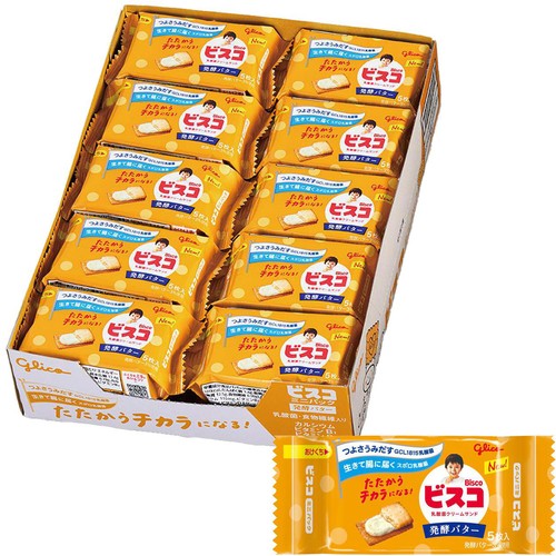 グリコ ビスコ ミニパック 発酵バター 1箱(5枚 x 20個) Green Beans