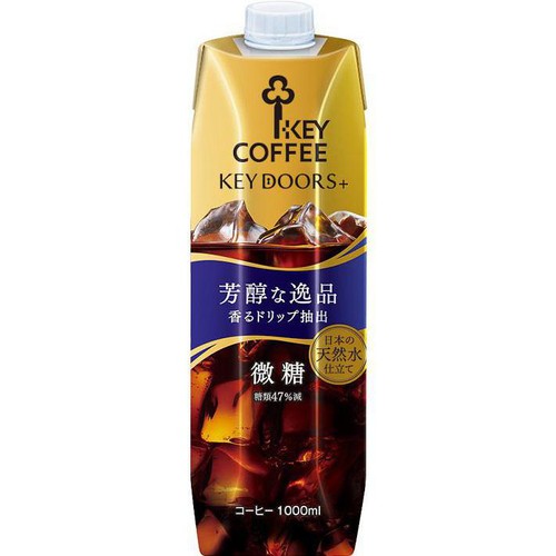 キーコーヒー リキッドコーヒー 天然水 微糖 1000ml