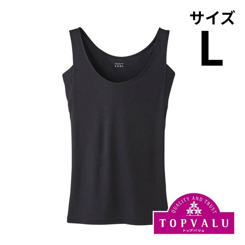 PEACE FIT(ピースフィット) COOL 汗取りパッド付タンクトップ 婦人 クロ L トップバリュ